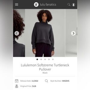 Lululemon Athletica Charcoal Turtleneck Sweater